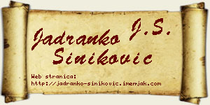 Jadranko Šiniković vizit kartica